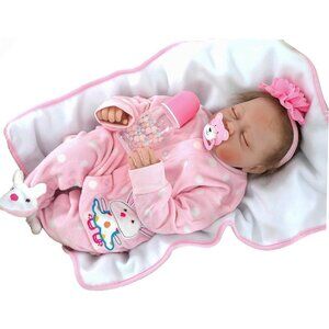 Reborn Dolls Girl 55cm 22 Inch Soft  Silicone Vinyl Reborn Baby Girl